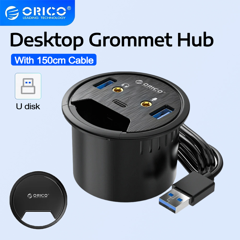 Desk Setup Hub - ORICO Masaüstü Grommet USB 3.0 Hub