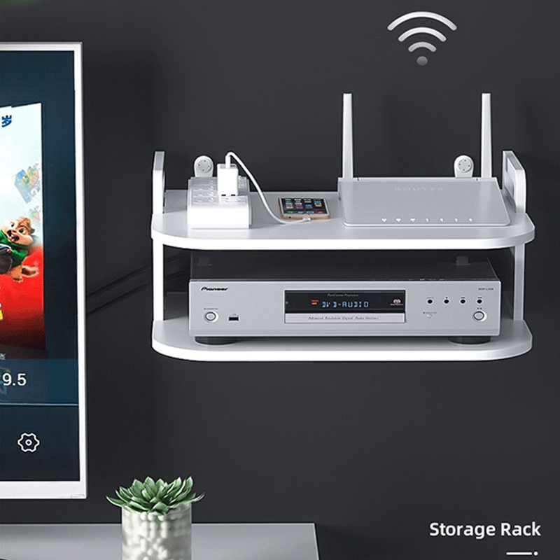 Desk Setup Living Room - Duvara Monte Edilen Router Kablo Düzenleyici