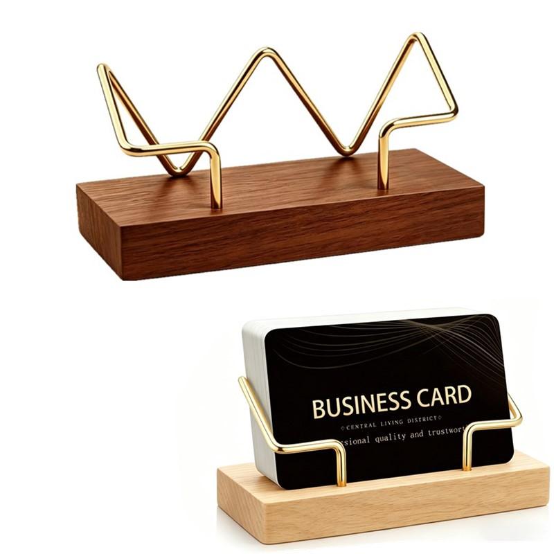 Desk Setup Home Office - 【A8】Ahşap Kartvizitlik Organizatör Ofis Masası Teşhir