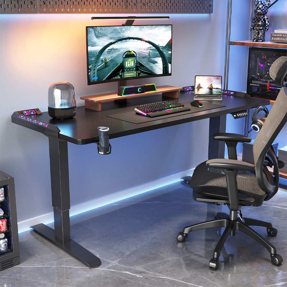 Desk Setup Home Office - Yüksekliği Ayarlanabilir Elektrikli Otur-Kalk Bilgisayar Masası