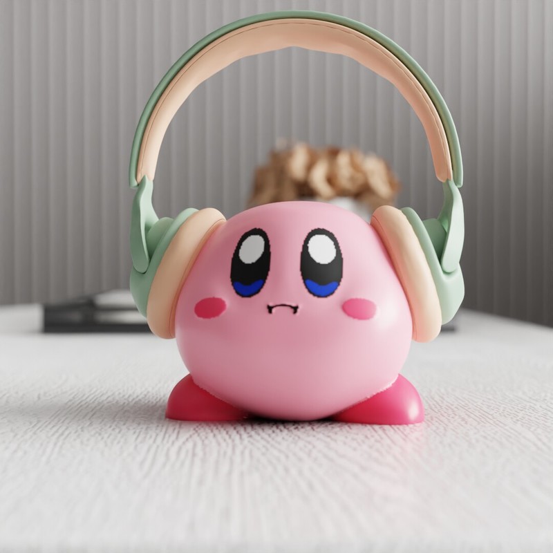 Desk Setup Home Office - MSKA Kulaklık Standı Kirby Sevimli Karikatür