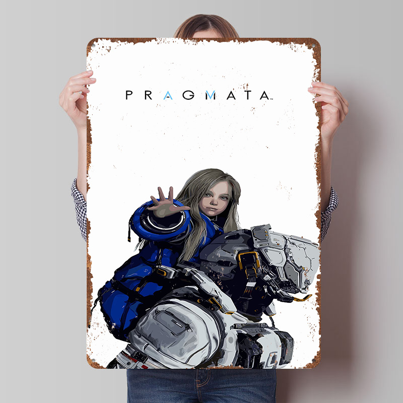 Desk Setup Poster - Pragmata Oyun Karakteri Metal Poster Özelleştirilmiş