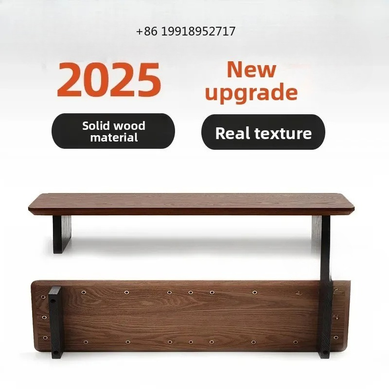 Desk Setup Living Room - Masif Ahşap Monitör Yükseltici Standı Modüler