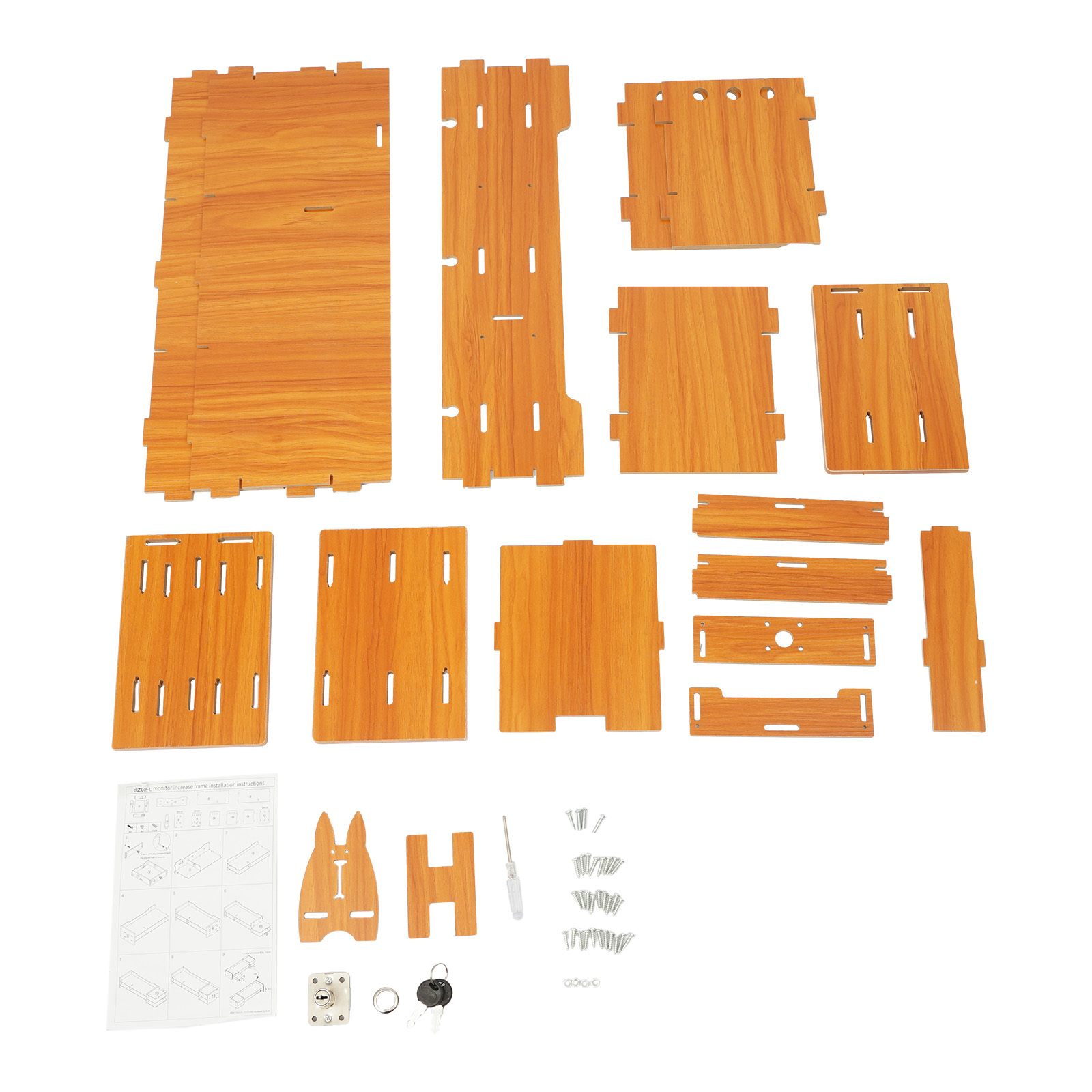 Desk Setup Home Office - 3 Çekmeceli Kilitlenebilir Depolama Alanına Sahip