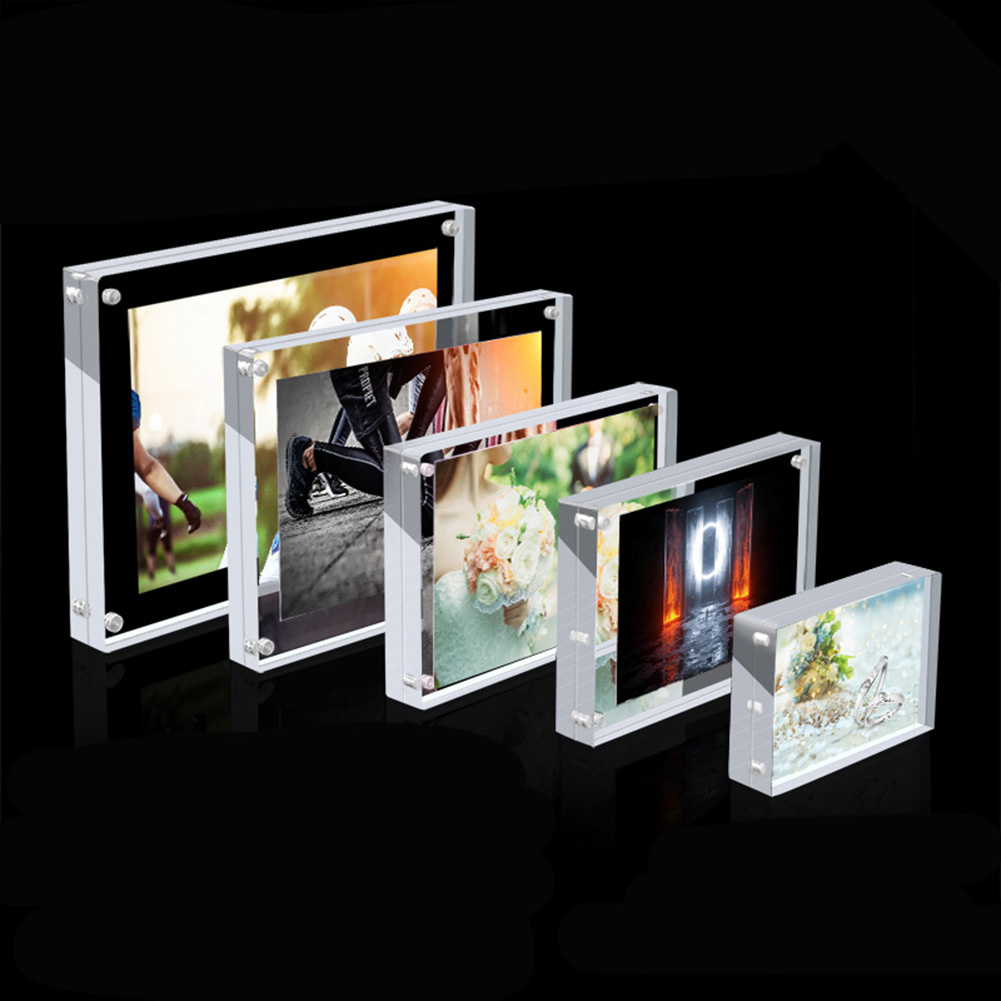 Desk Setup Poster - Şeffaf Akrilik Resim Fotoğraf Çerçevesi Manyetik