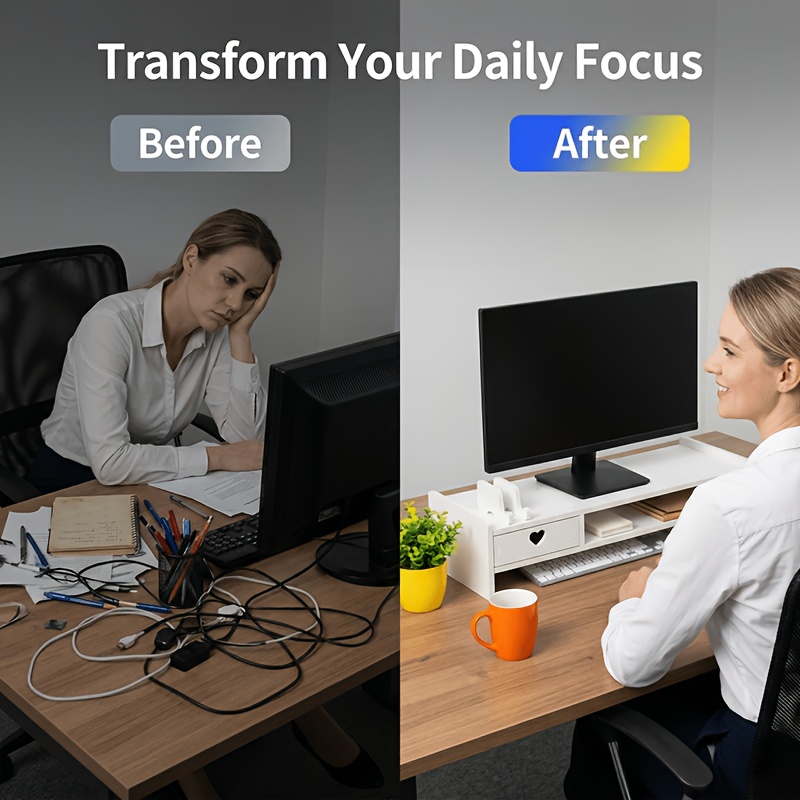 Minimalist Beyaz PVC Monitör S - Desk Setup Home Office incelemesi ve fiyatı