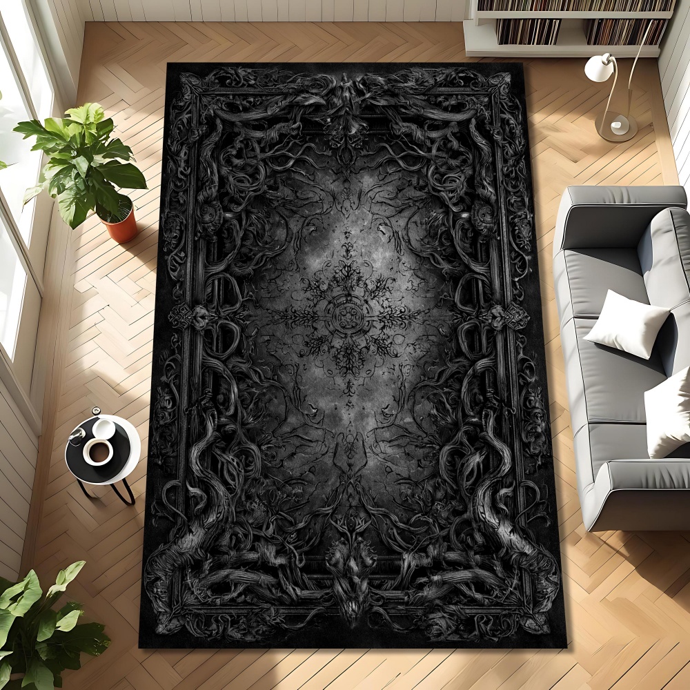 Koyu Gotik Bükümlü Süslü Çerçe - Desk Setup Living Room incelemesi ve fiyatı