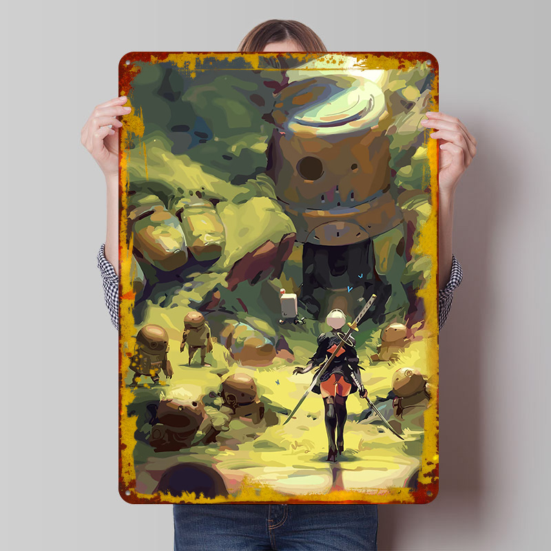 Nier Automata: 2B Orman Metal  - Desk Setup Poster incelemesi ve fiyatı