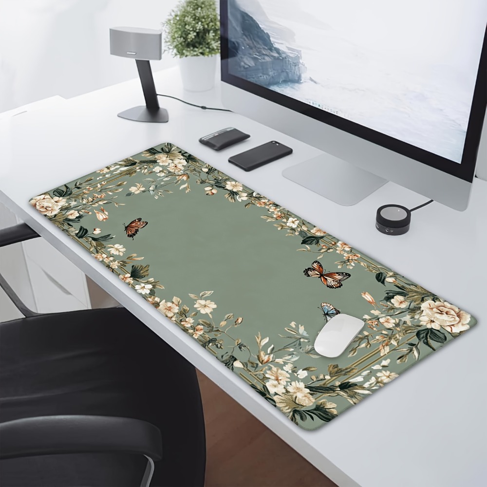 Kelebek desenli ve yeşil çiçek - Desk Setup With Plants incelemesi ve fiyatı