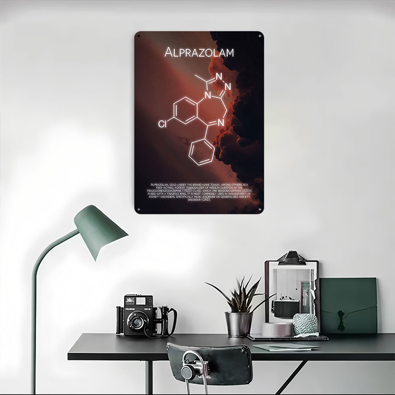 Alprazolam Molekül Teneke Post - Desk Setup Poster incelemesi ve fiyatı