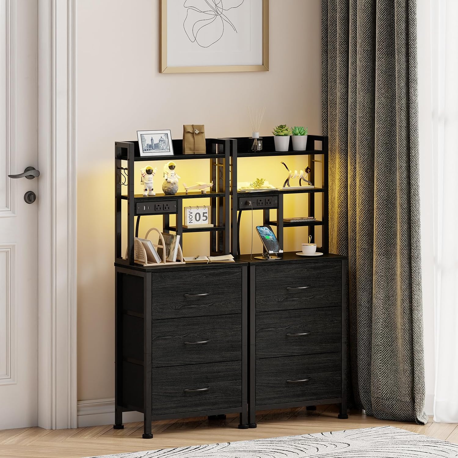 2'li Komodin Seti, Yüksek Komo - Desk Setup Oak incelemesi ve fiyatı
