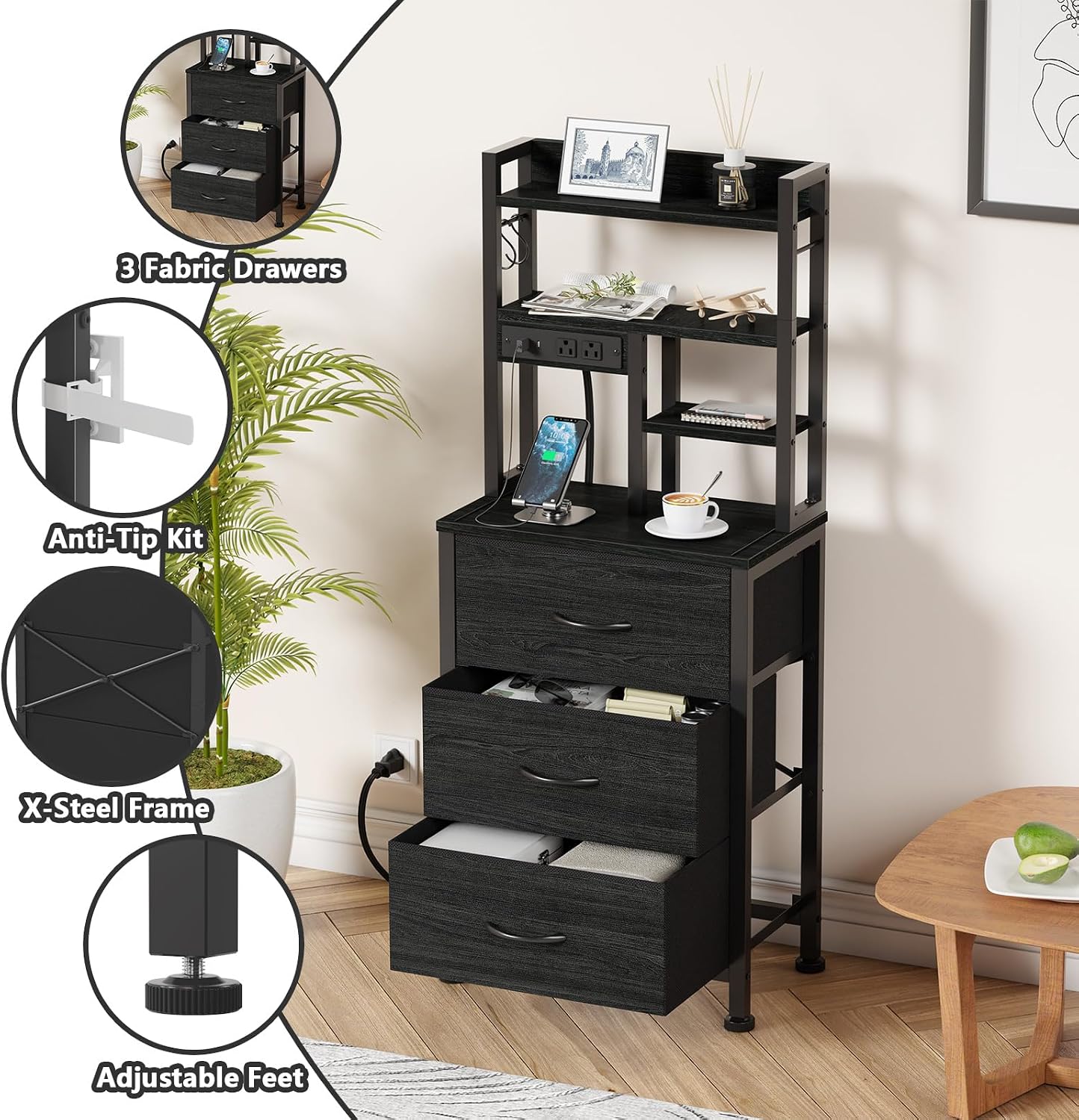 2'li Komodin Seti, Yüksek Komo - Desk Setup Oak incelemesi ve fiyatı