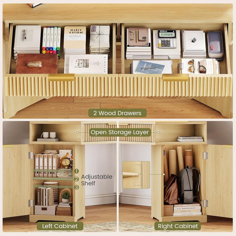 Çift Masa Düzeni, Depolama Ala - Desk Setup Oak incelemesi ve fiyatı