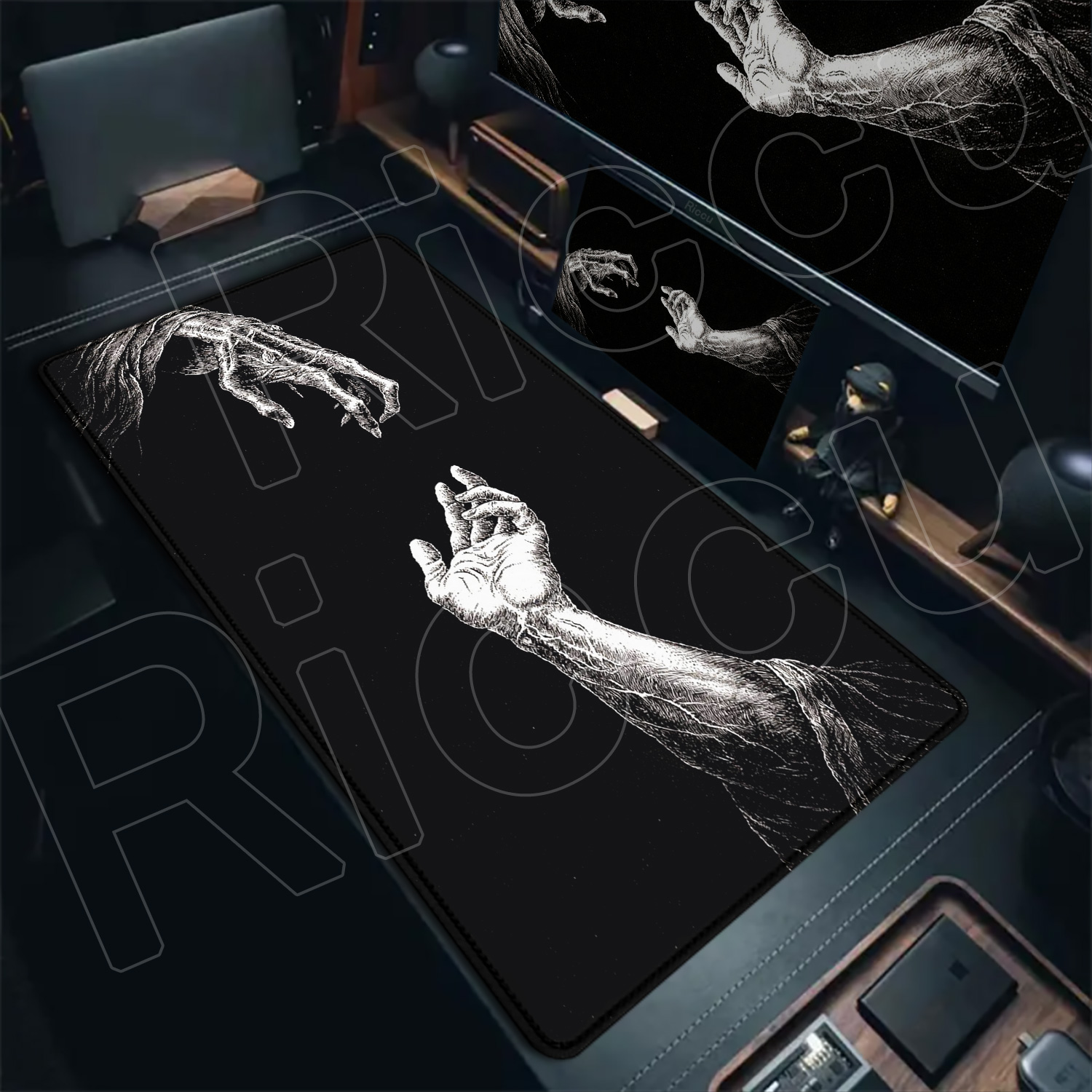 HD Büyük Siyah Beyaz XXL Gotik - Desk Setup Black And White incelemesi ve fiyatı