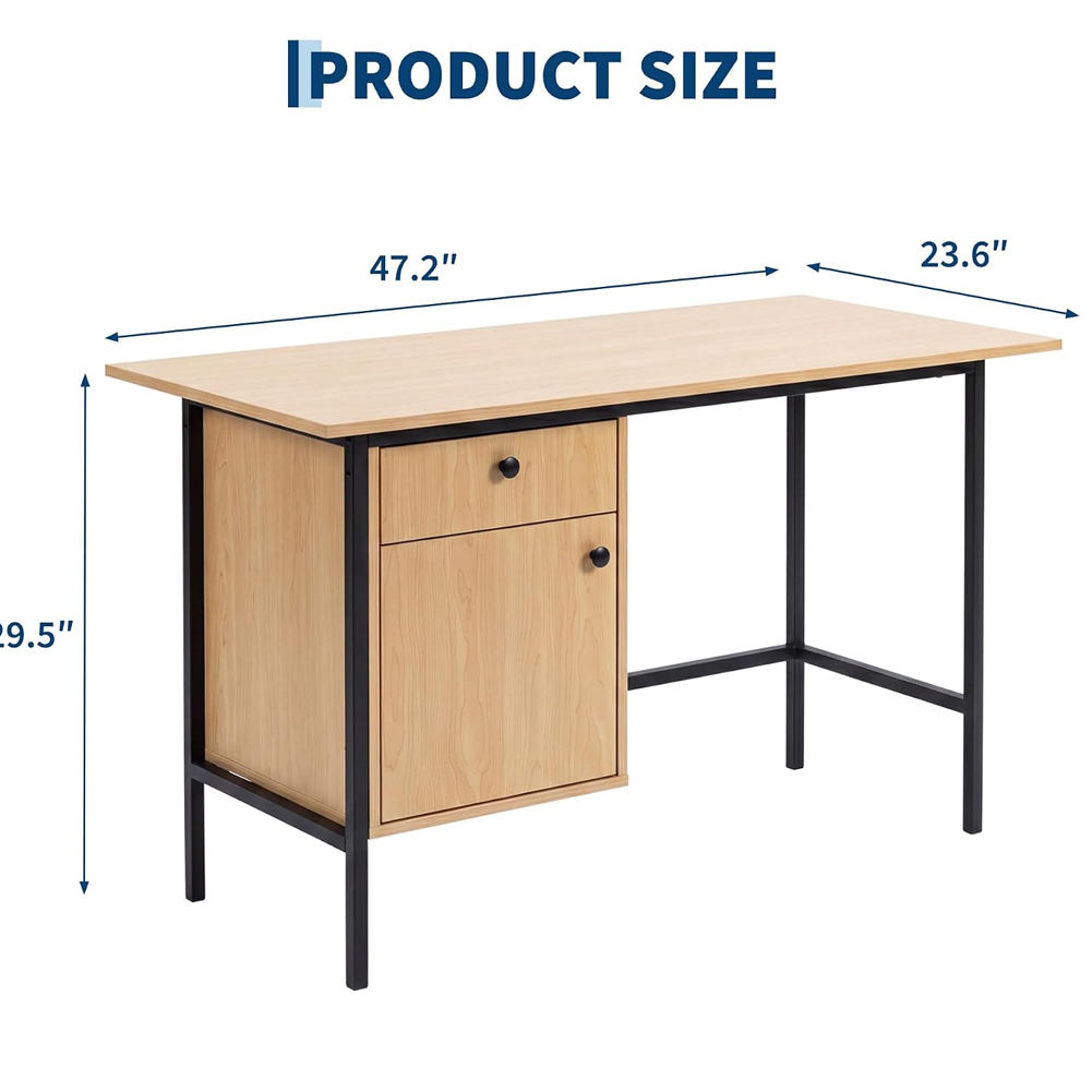 Çekmeceli ve Kapılı Depolama A - Desk Setup Oak incelemesi ve fiyatı
